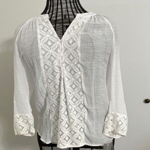 Valerie Stevens White Lace Blouse